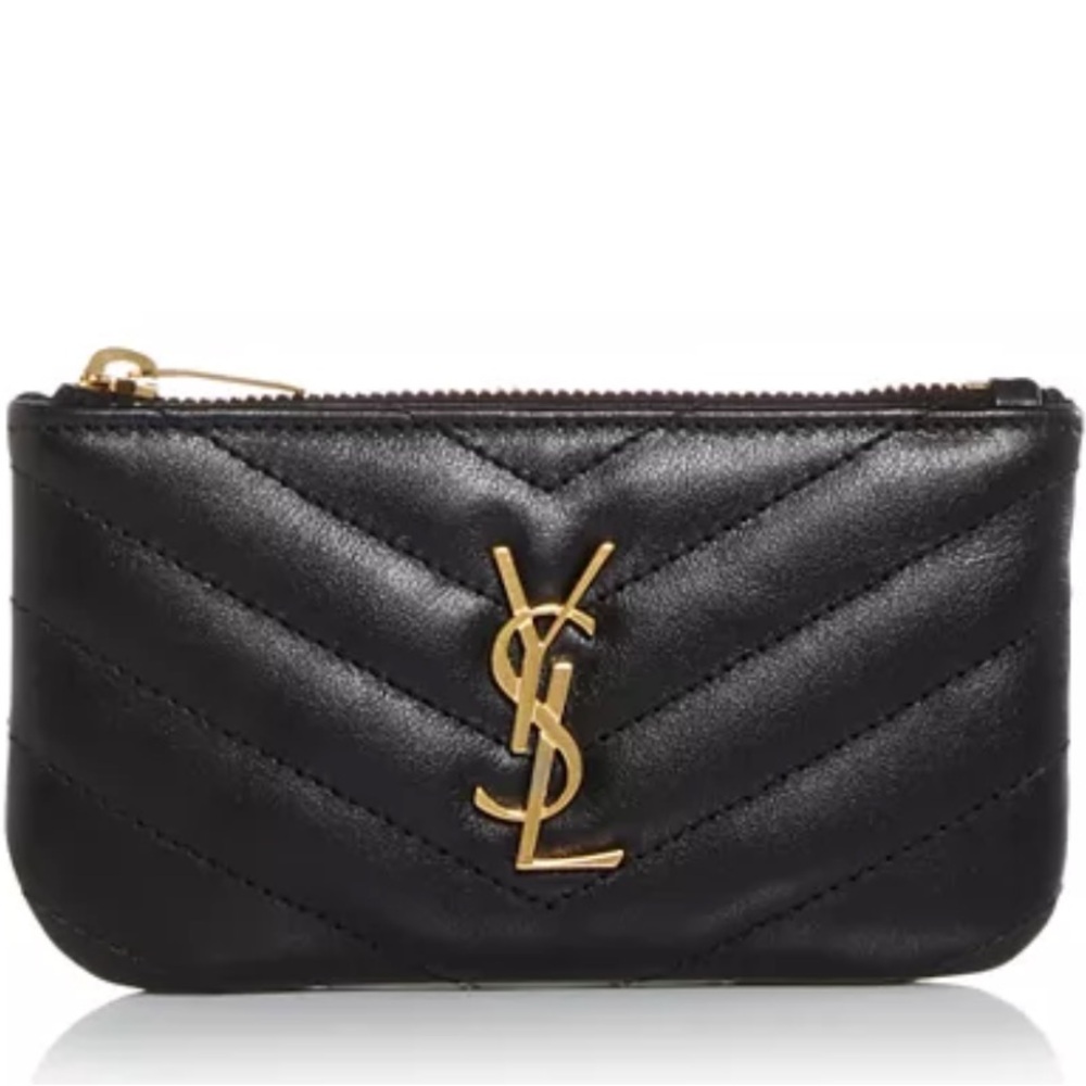 Authentic Saint Laurent
Monogram Quilted Leather Key Pouch